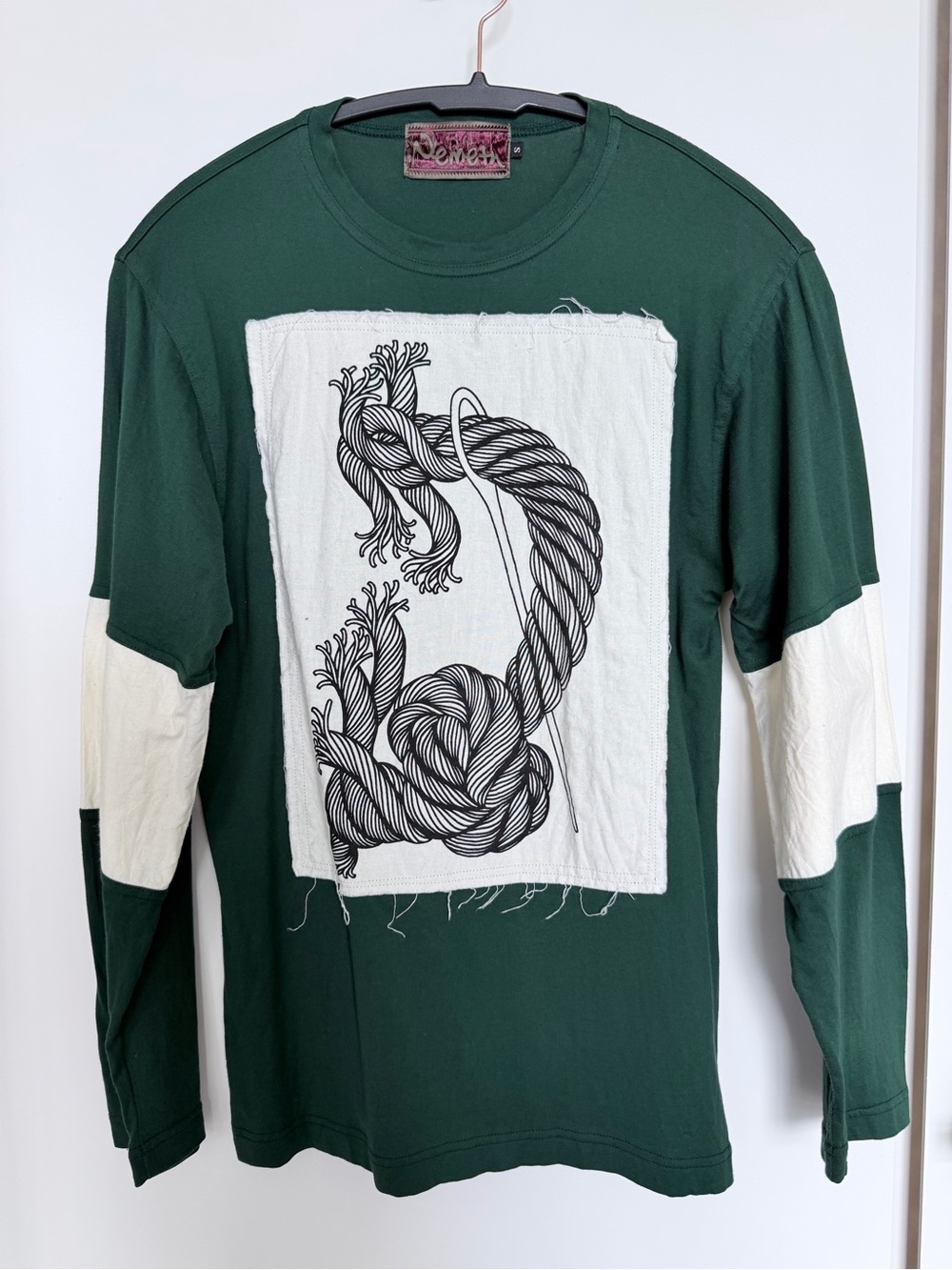 Christopher Nemeth Long-Sleeve Pullover Cotton Top Rope Graphic Size S